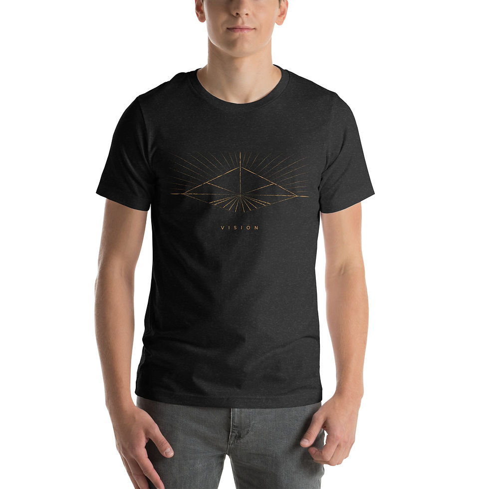 Thumbnail: Men's Tee Soft & Lightweight, Cotton, Abstract Energy Vision Frequency Design