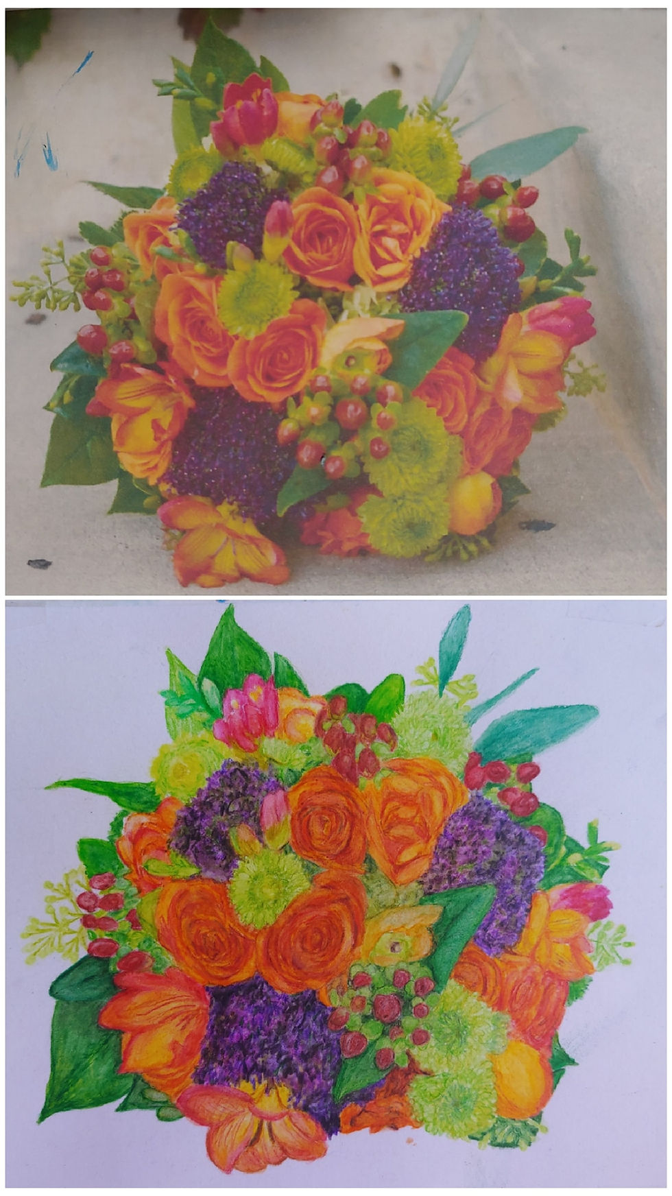 Thumbnail: Watercolor wedding flower portraits