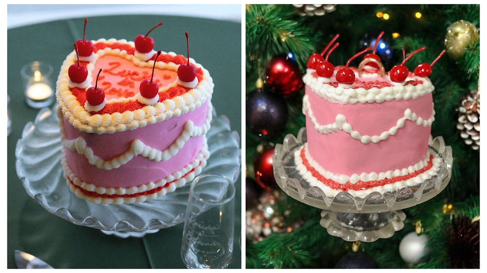 Thumbnail: One-Tier 3D Polymer Clay Cake Ornament
