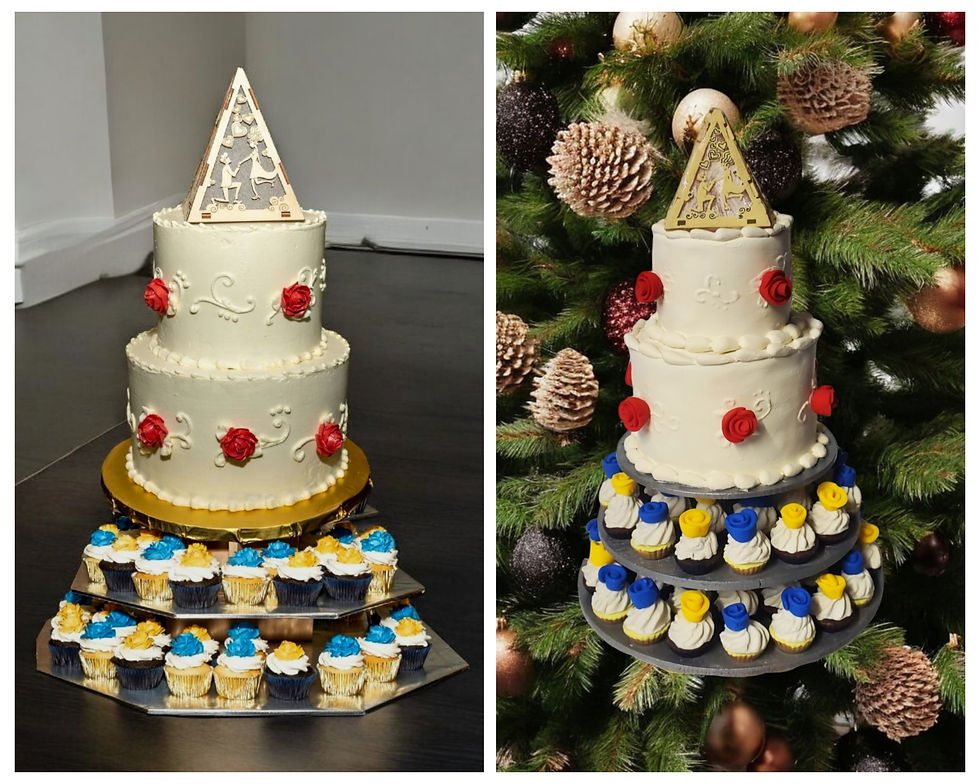 Thumbnail: Four-Tier 3D Polymer Clay Cake Ornament