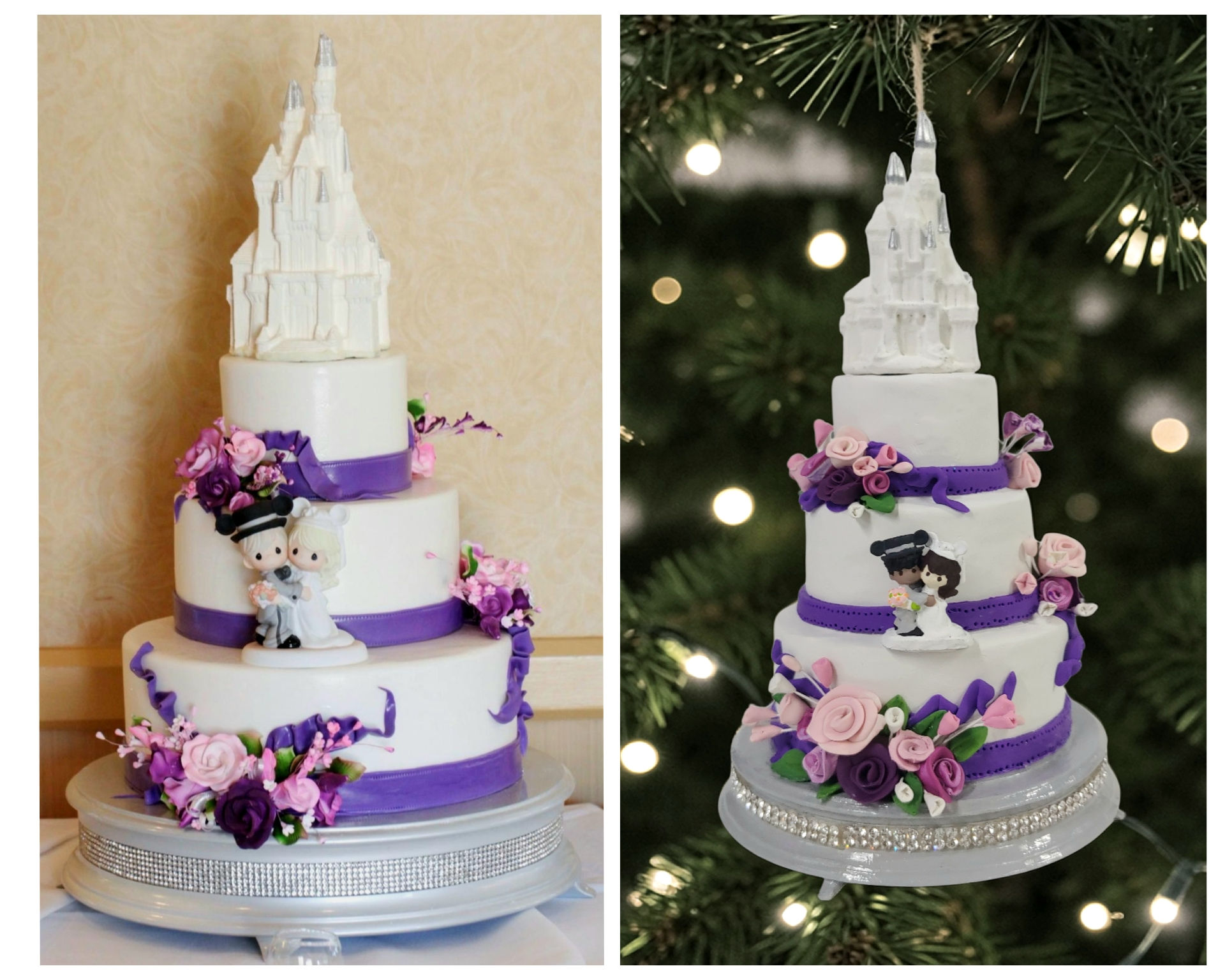 Three-Tier 3D Polymer Clay Cake Ornament