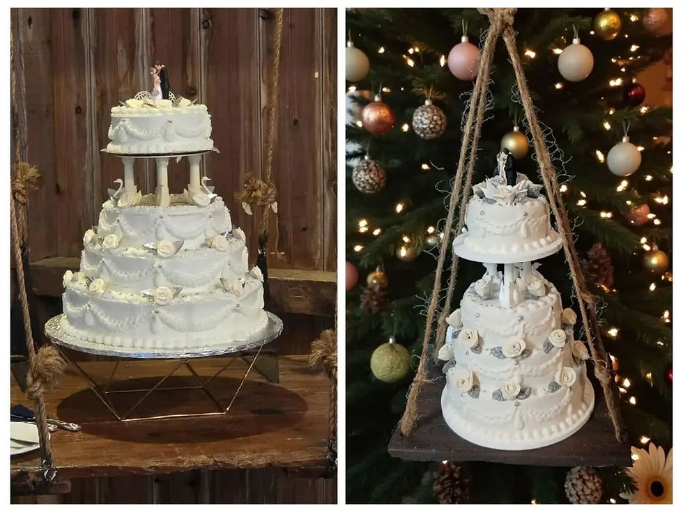 Thumbnail: Four-Tier 3D Polymer Clay Cake Ornament