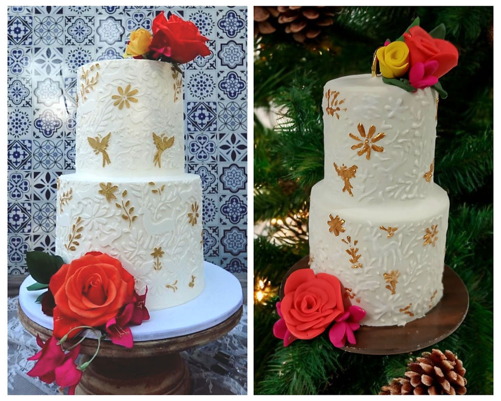 Thumbnail: Two-Tier 3D Polymer Clay Cake Ornament