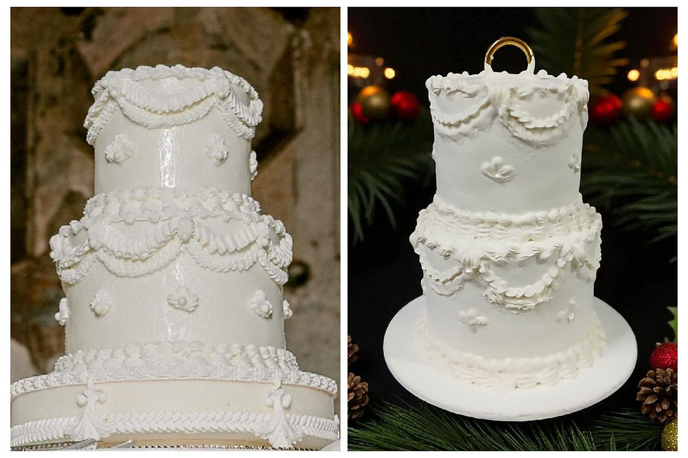 Thumbnail: Two-Tier 3D Polymer Clay Cake Ornament