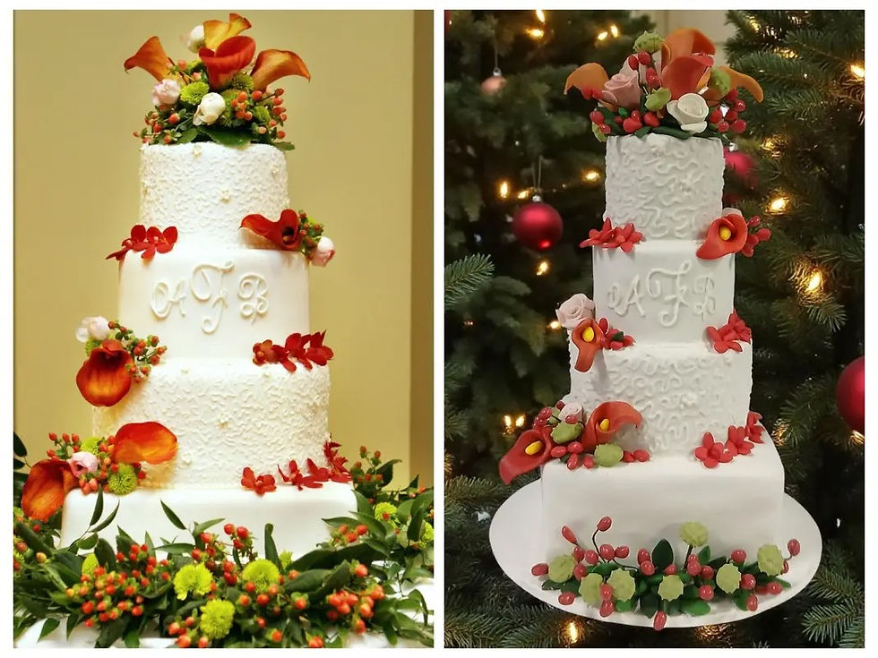 Thumbnail: Four-Tier 3D Polymer Clay Cake Ornament