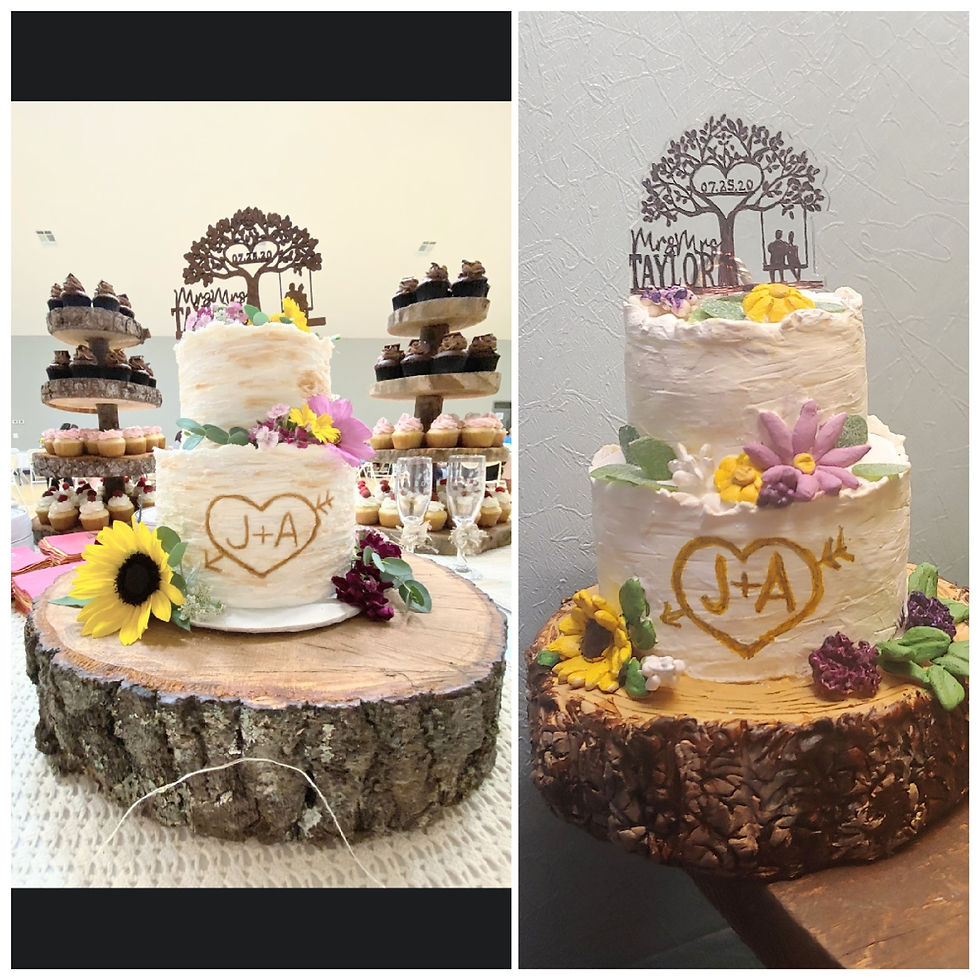 Thumbnail: Two-Tier 3D Polymer Clay Cake Ornament