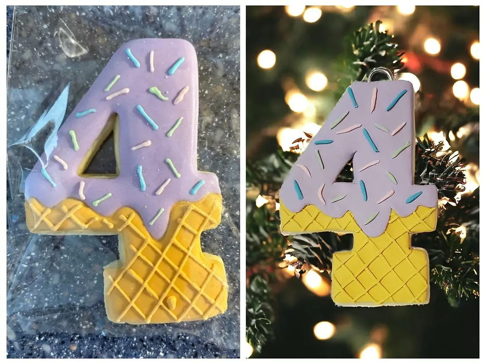 Thumbnail: Semi-Flat Polymer Clay Birthday Cake Ornament