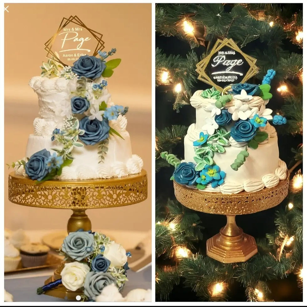 Thumbnail: Two-Tier 3D Polymer Clay Cake Ornament