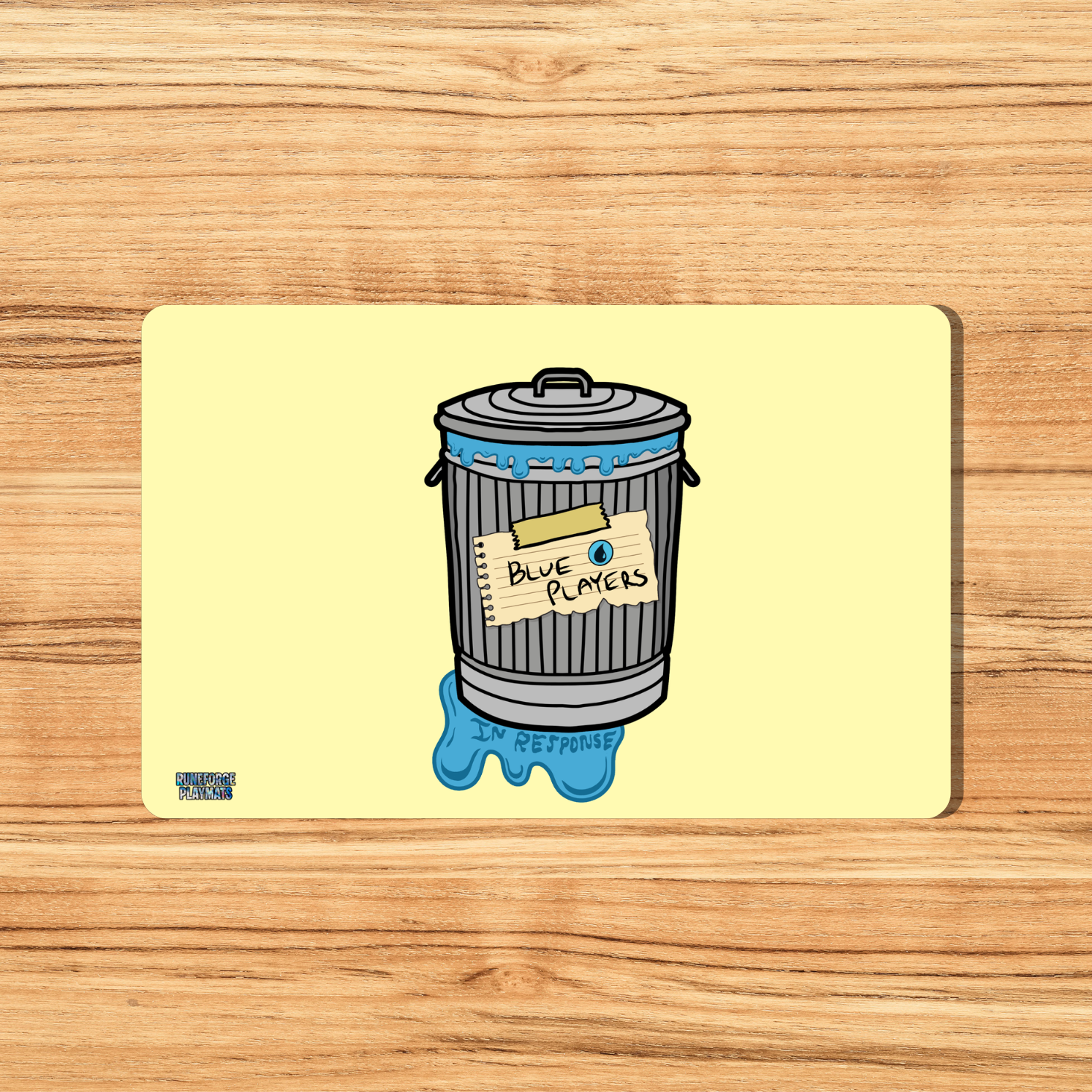 Runeforge Blue Is Trash 3mm Stitched Edge Playmat
