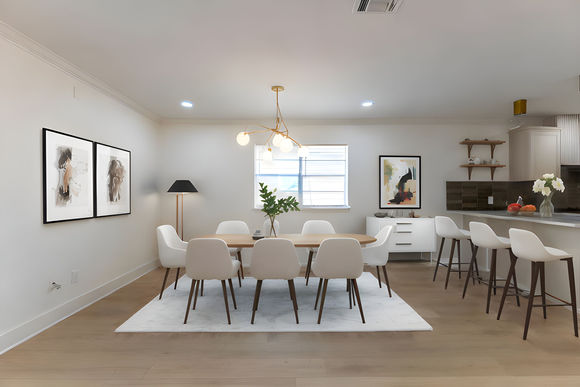 Virtually Staged Modern Kitchen in Metairie home