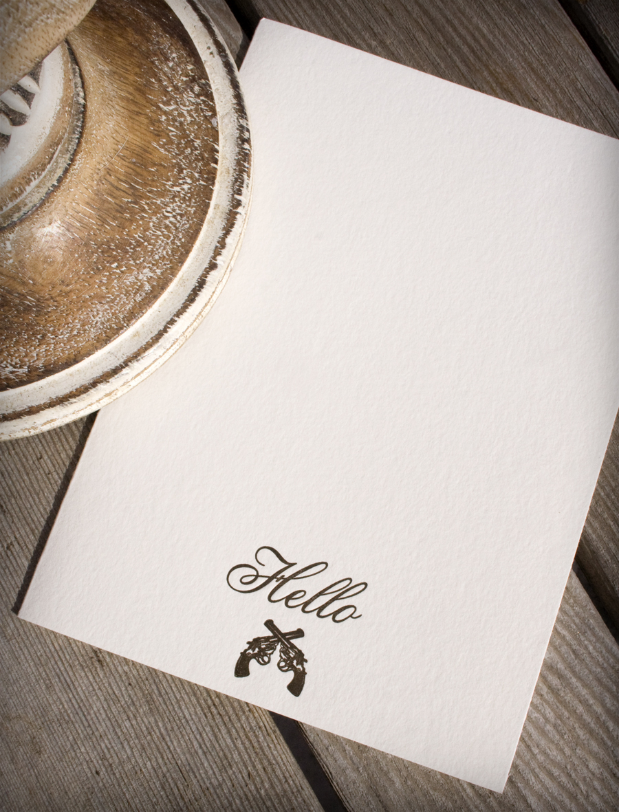 Hello Guns Letterpress