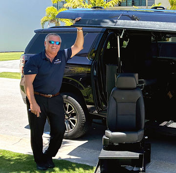 Driver of handicapped accessible vehicle