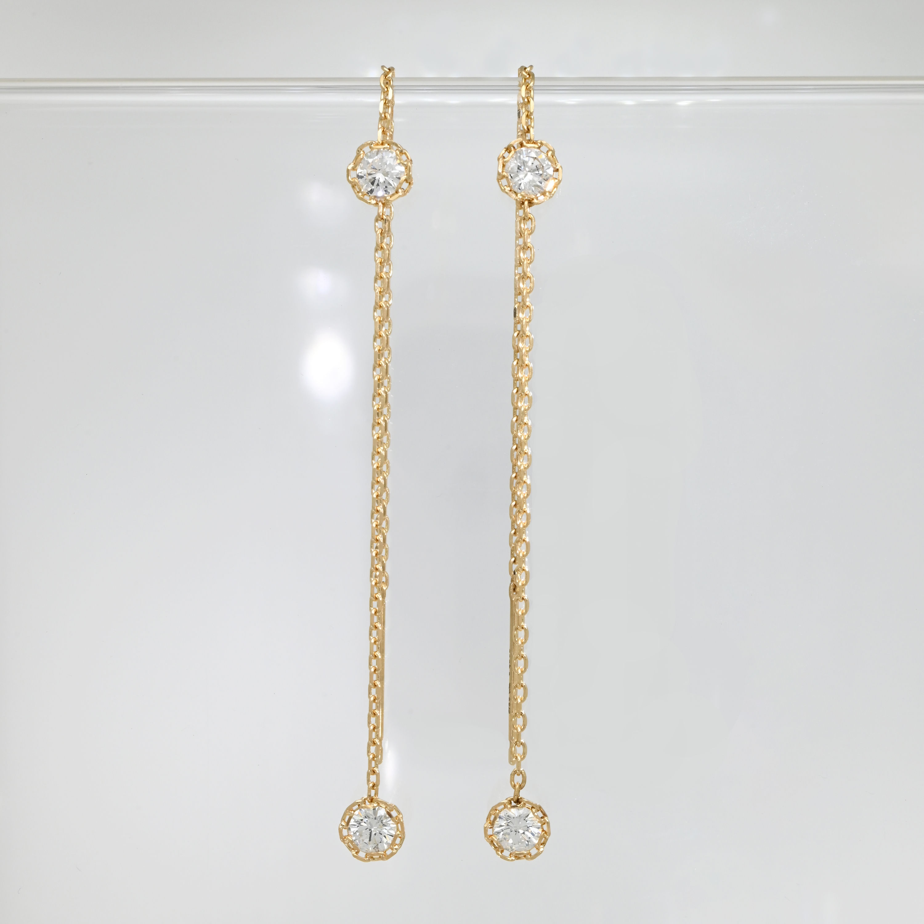 ChainSetting Diamond Long Pierce