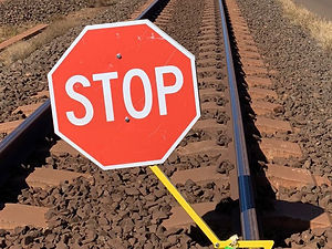 A rail mounted Stop Board
