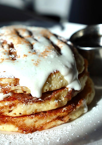 Stack of pancakes with cinnamon