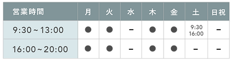 営業時間