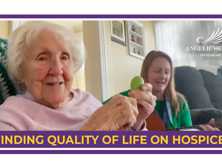 Norma Johnson enjoys her music therapy session with Karen Melita from Angelic Health