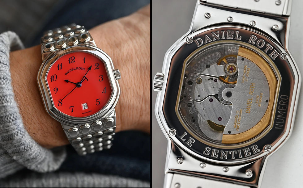 Gen 2 with “Swiss Made” Coral dial and GPM Movement. (Photo Source: The Meticulist