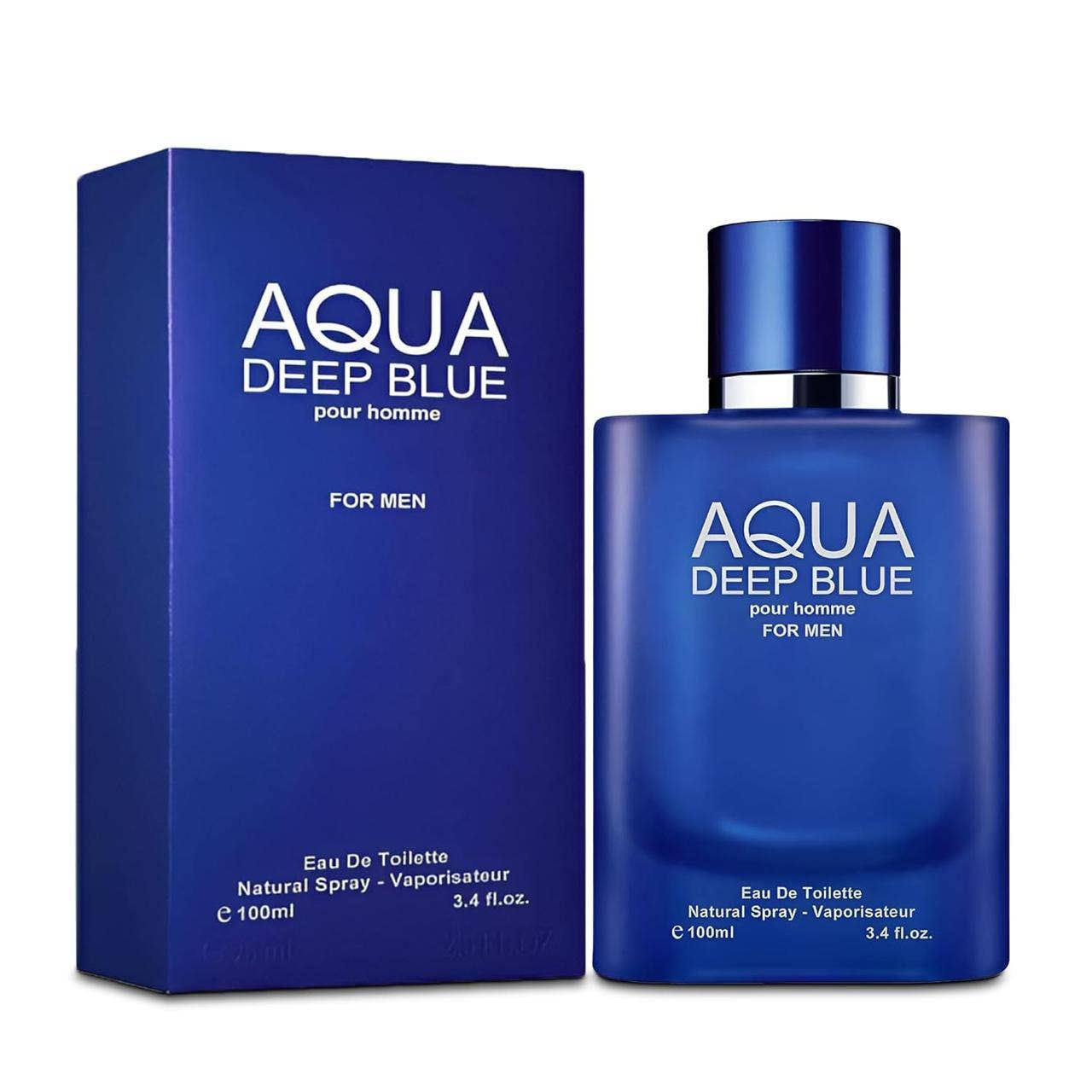 Aqua Deep Blue Cologne for Men Natural Spray Perfume 100 ml