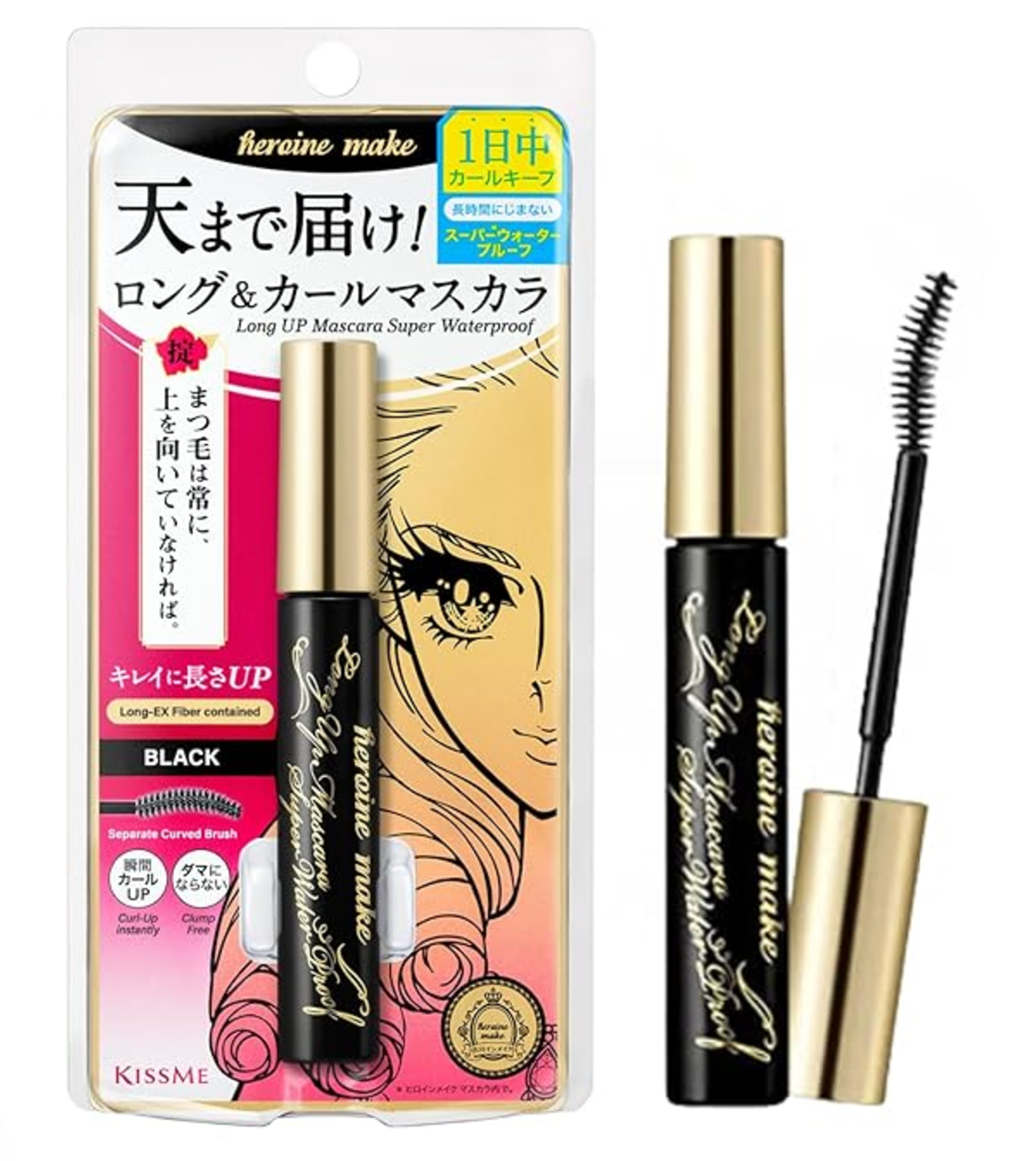 HEROINE MAKE KISSME Long & CurlUp Waterproof Mascara Black
