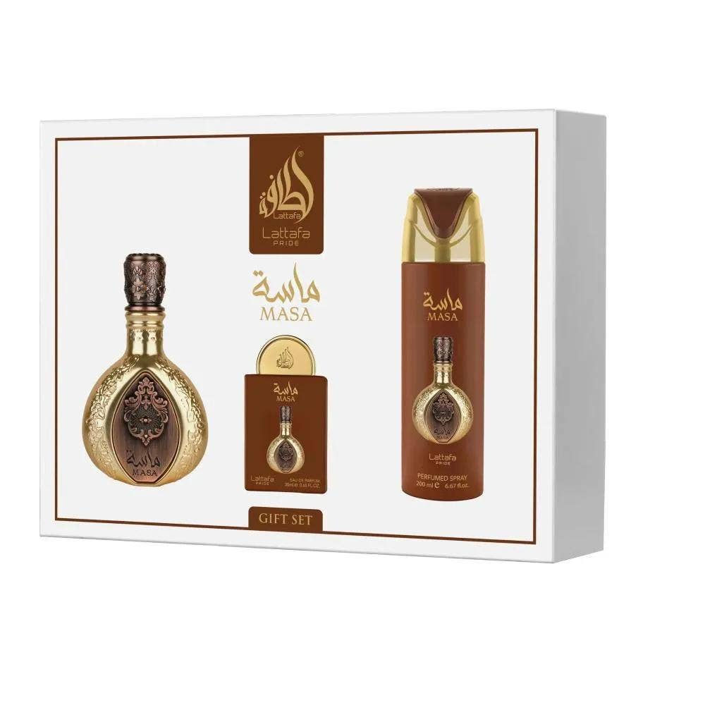 Lattafa Masa 3PCS Gift Set – Elegant Floral Fruity Fragrance