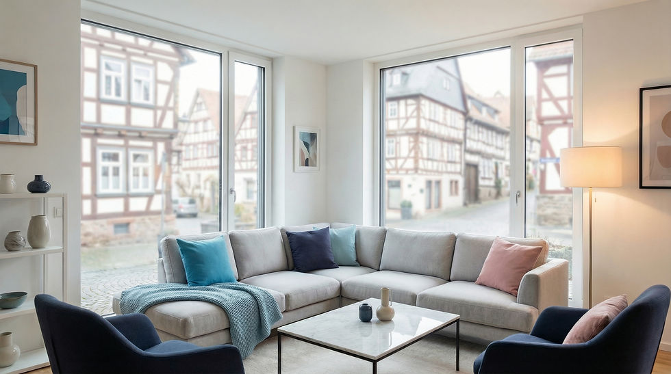 Stilvolle und legal angemeldete Ferienwohnung in Mittelhessen mit Blick auf die historische Altstadt.