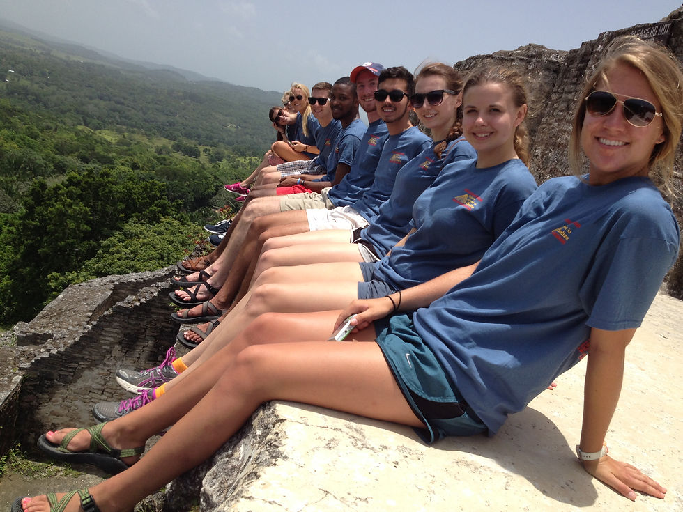 On top of the Xunantunich Pyramid