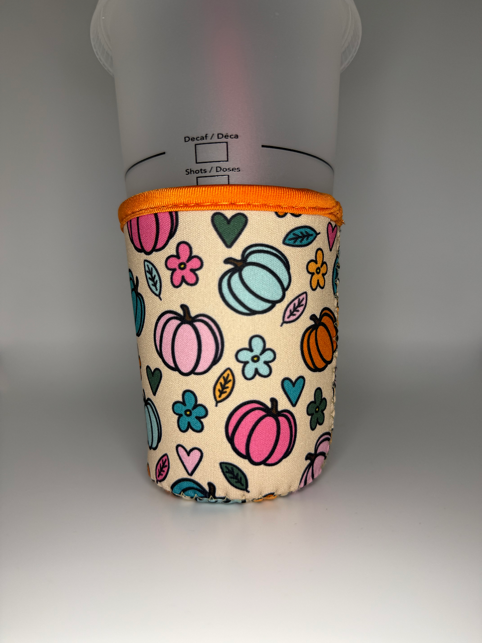 Small Pumpkin fall Cup Sleeve