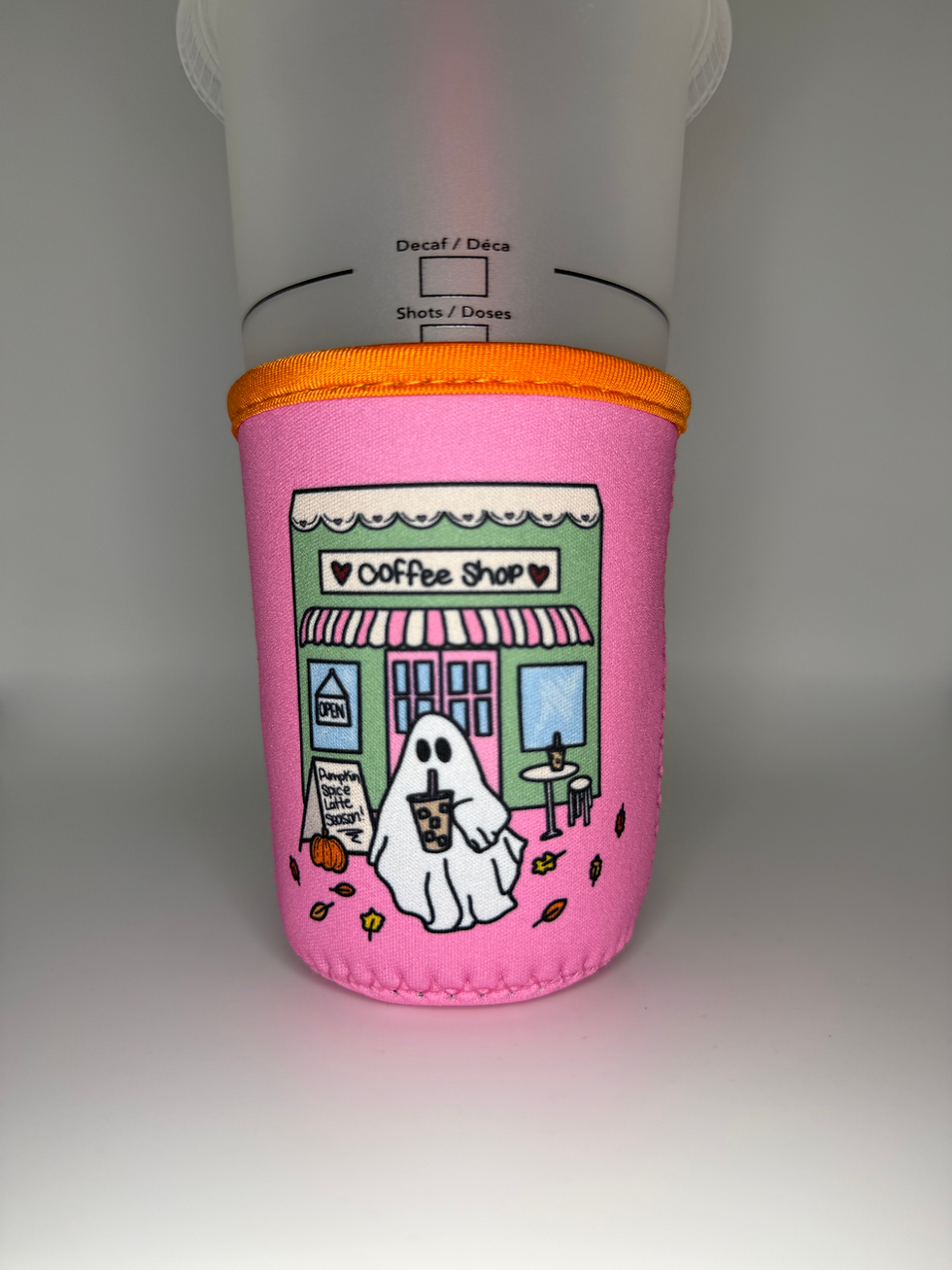 Small Ghost Coffee Shop Cup Sleeve