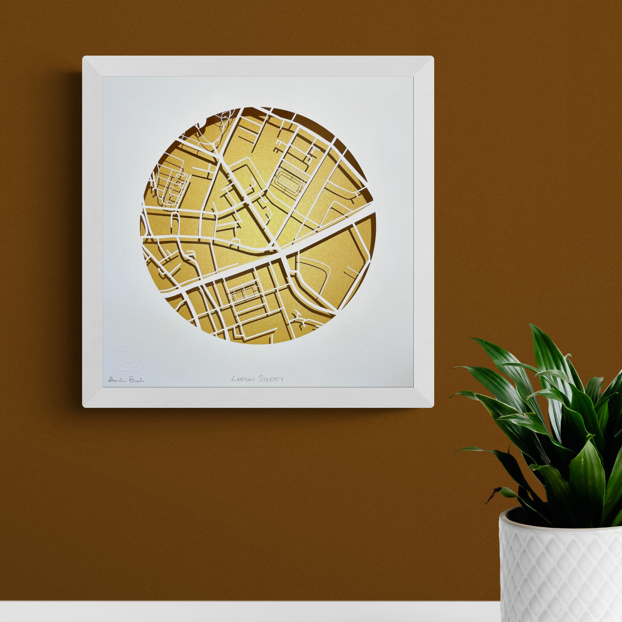 Leeson Street papercut map