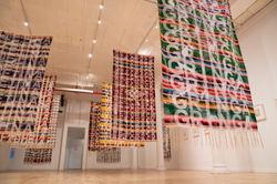 Installation view of "What Is She Made Of?" featuring work from the series "Mestiza"