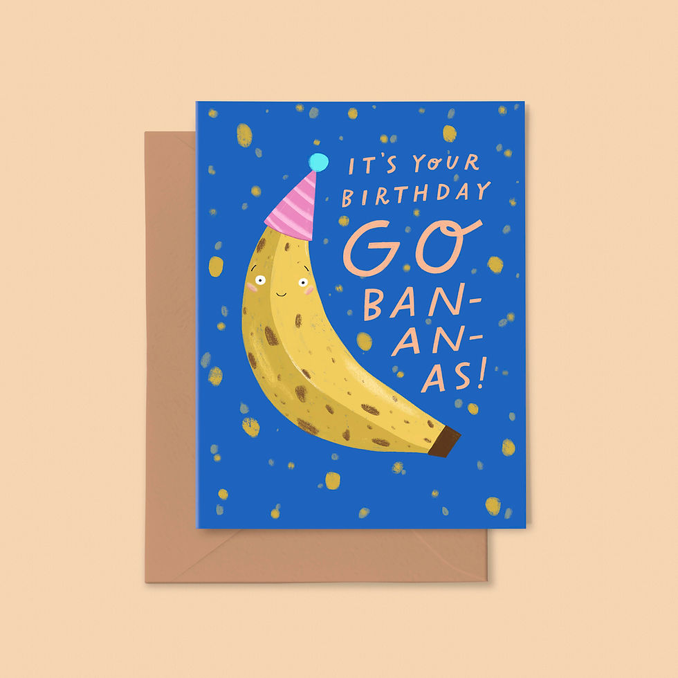 Go, Bananas Card, I made for Ricky's Birthday!