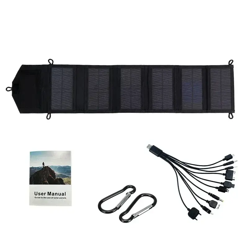 Thumbnail: 6-Fold 800W Portable Solar Panels Foldable Solar Panel Charger USB 5V DC