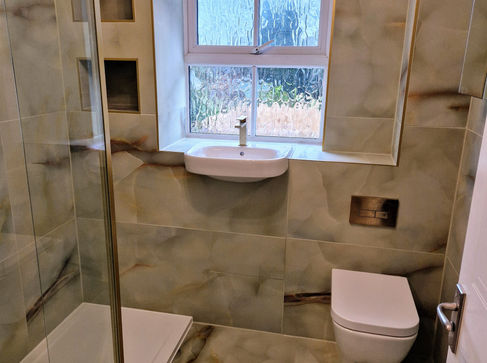 Classic bathroom installation in Tilehurst with walk in shower