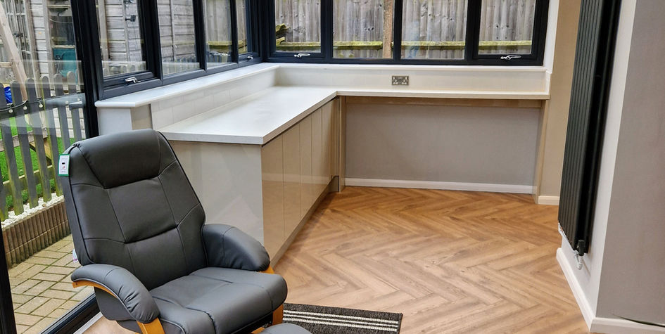 Herringbone flooring installation by AD Home Improvements | Reading