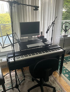 picture of Sarah's online lesson setup
