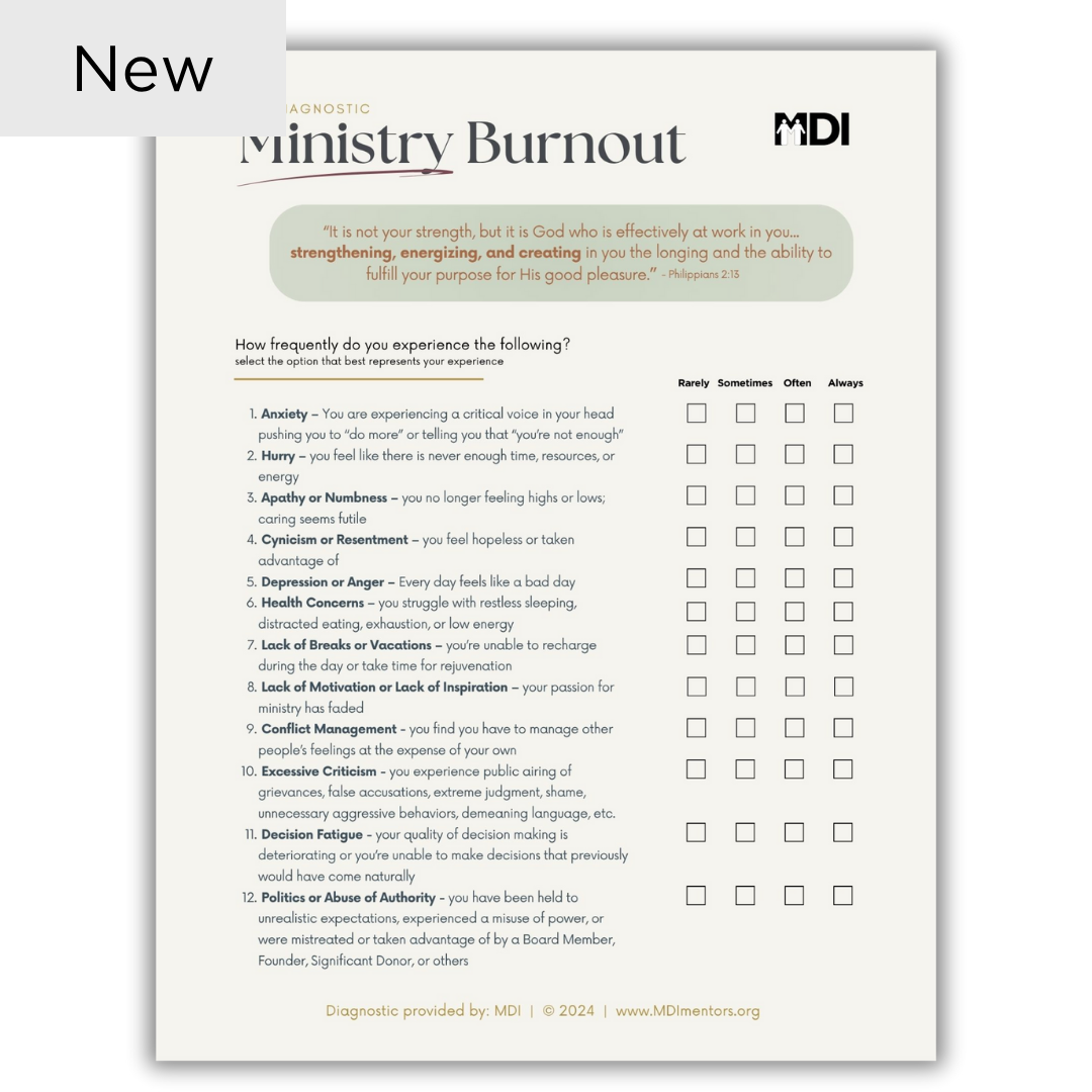 Ministry Burnout Diagnostic