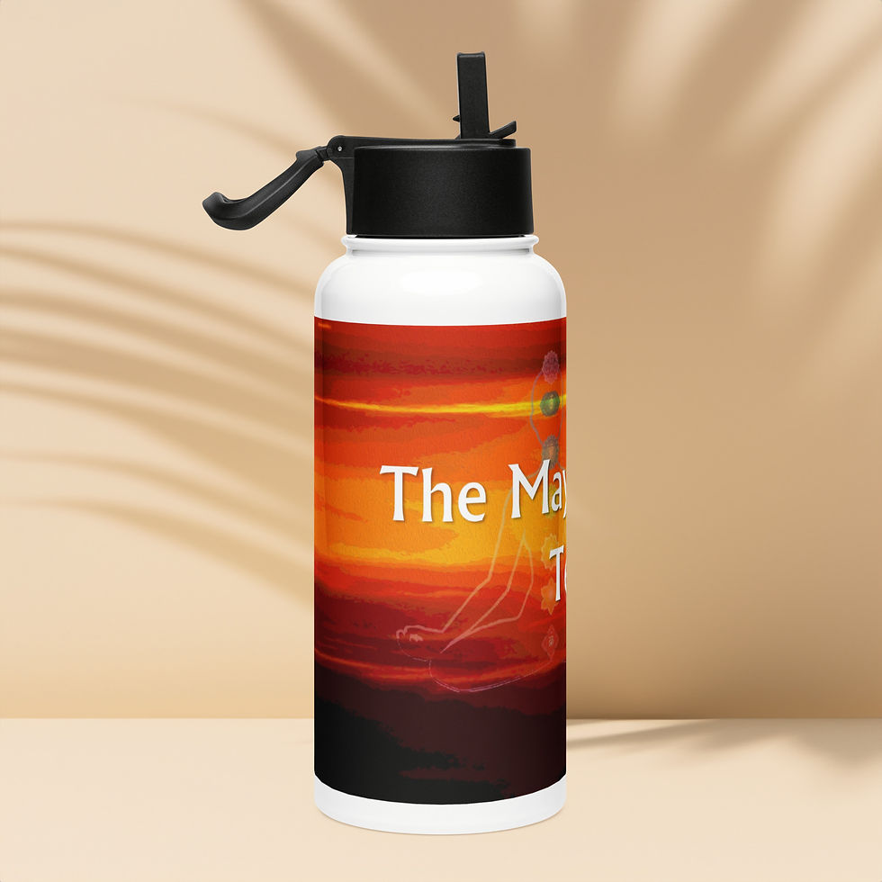 Miniatura: White water bottle, straw lid; The Maya Shaman Team