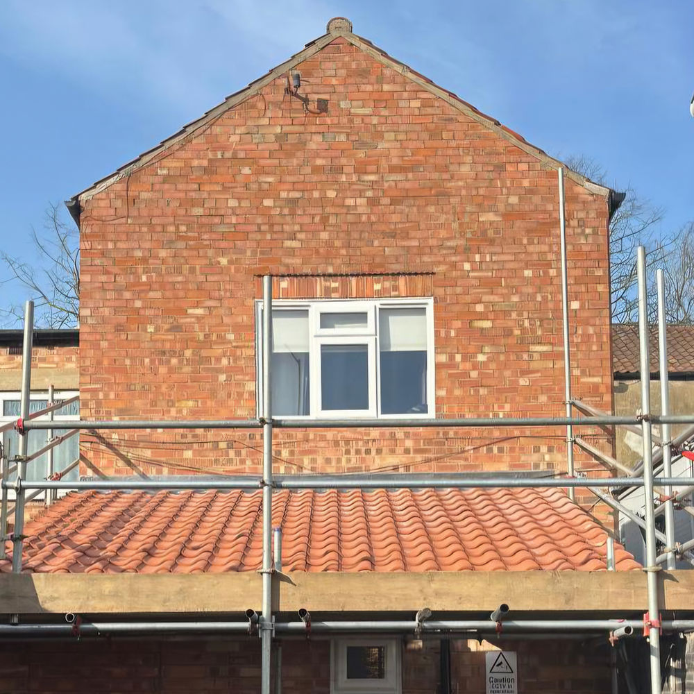 Clay pantile roof on a house extension in a conservation area in Boston, Lincolnshire, installed by Boston Roofing.