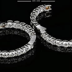 custom diamond hoop earrings