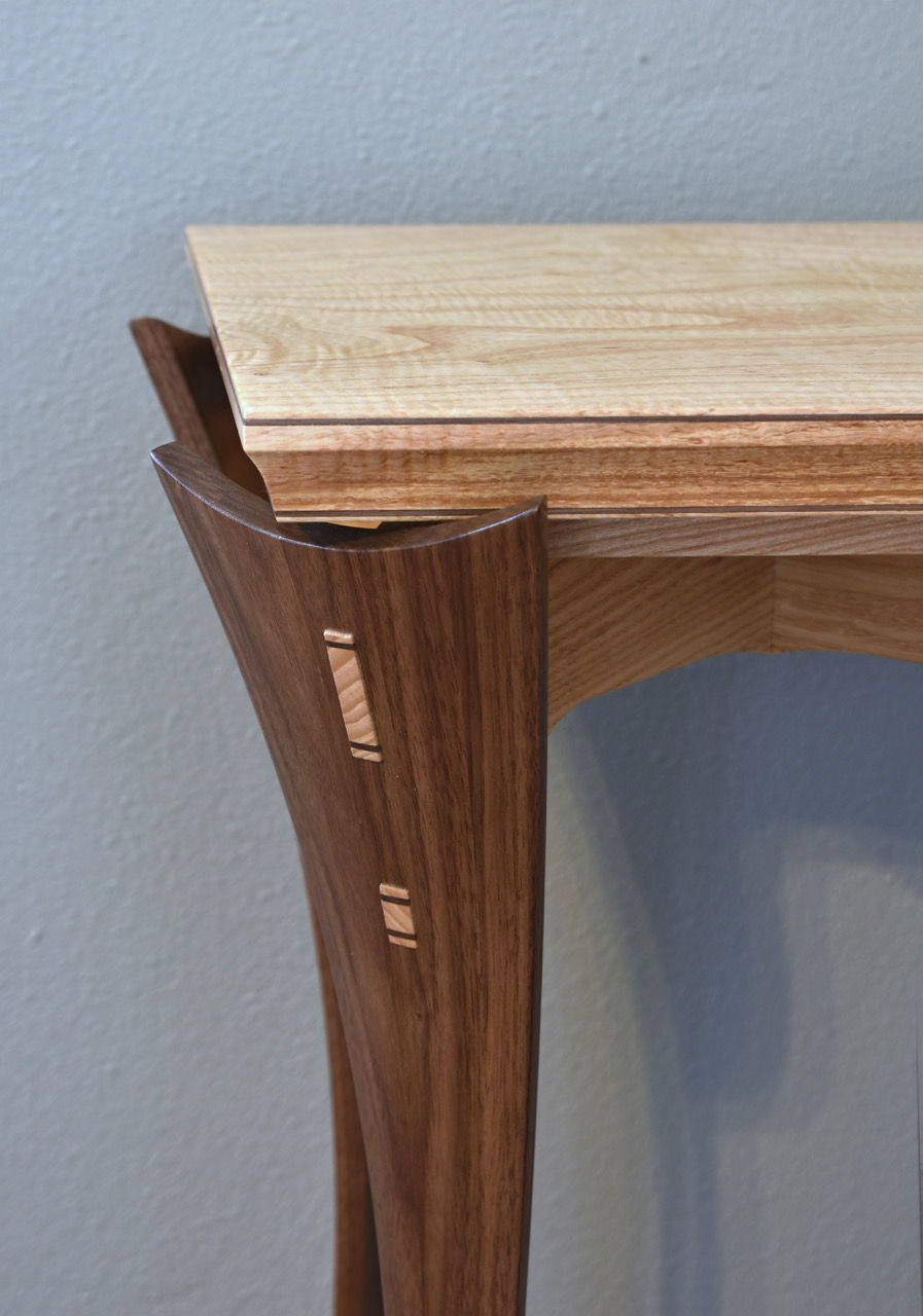 Thumbnail: Pair of Ash and Walnut Side Tables