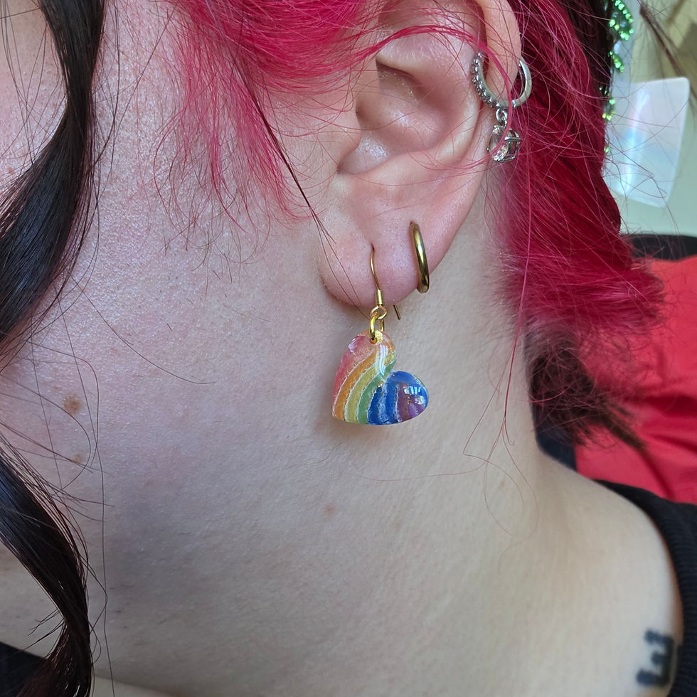 Thumbnail: Pride Rainbow Heart earrings 