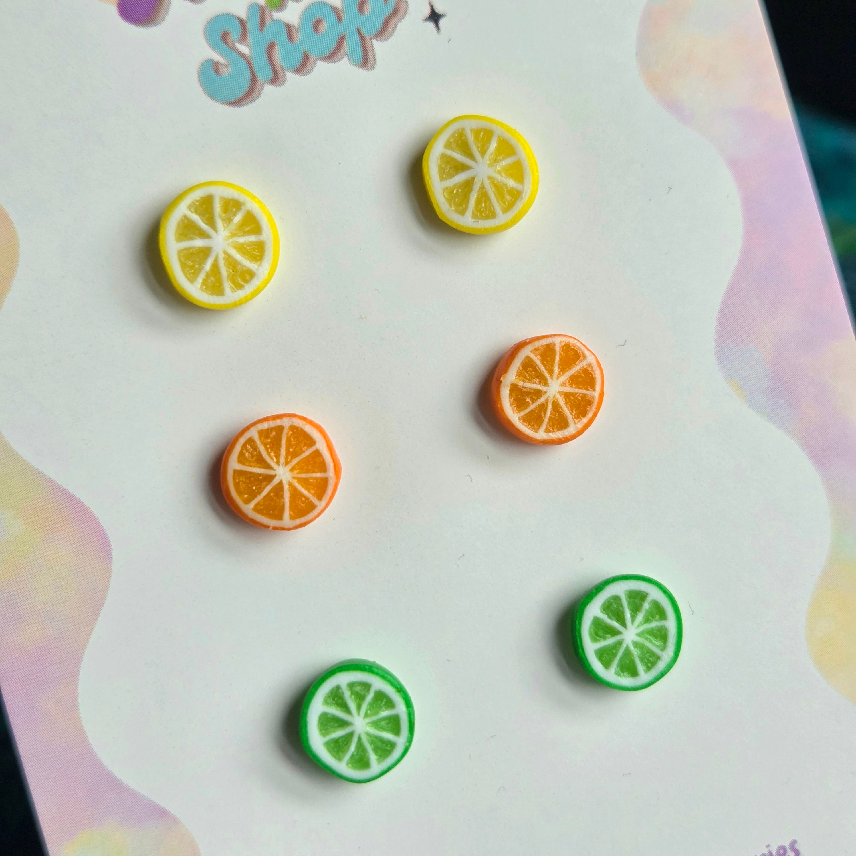 Fruit slice earrings 
