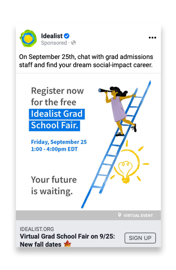 Grad Fair Ad | Idealist