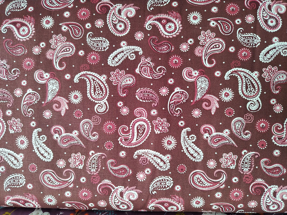 Thumbnail: Paisley - wine 63 inches wide