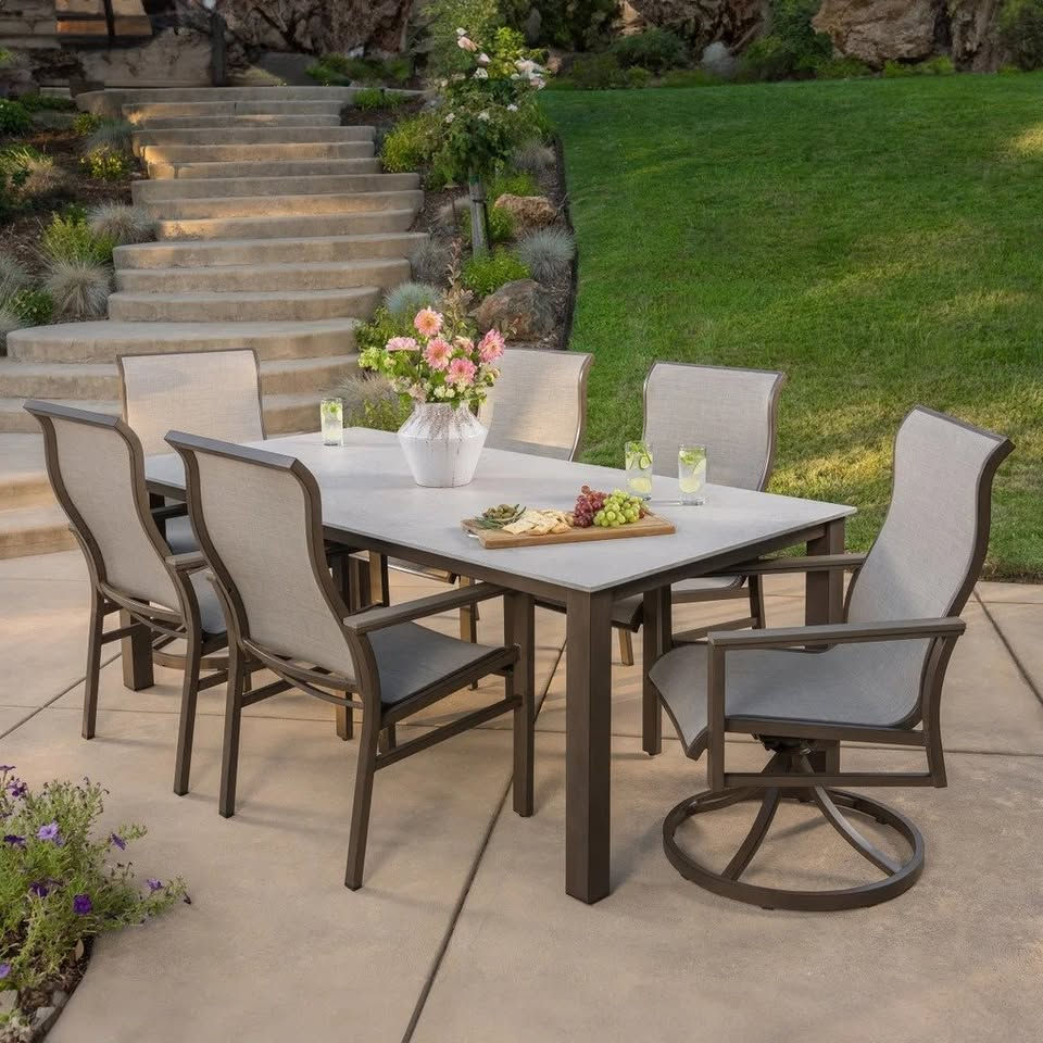 Thumbnail: SunVilla Nichols 7-piece Sling Outdoor Patio Dining Set