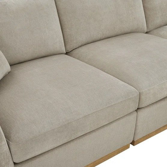 Thumbnail: Henredon Caley Reversible Sofa Chaise with Ottoman