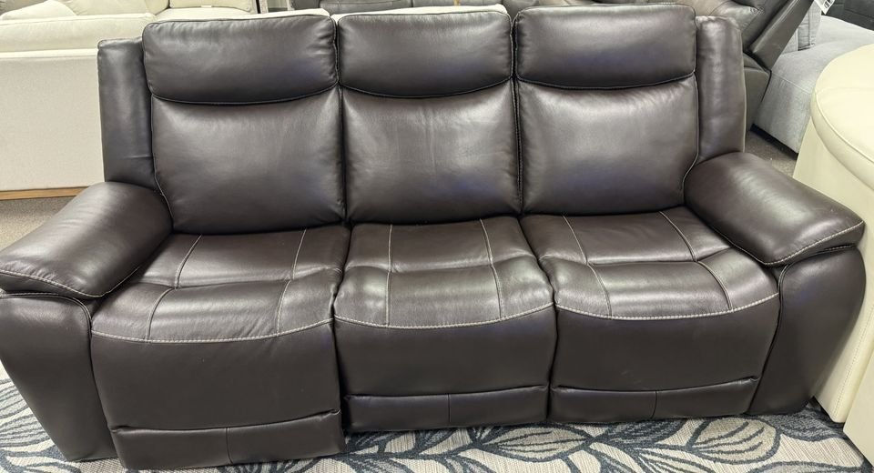Thumbnail: Harvey Leather Power Reclining Sofa with Power Headrests