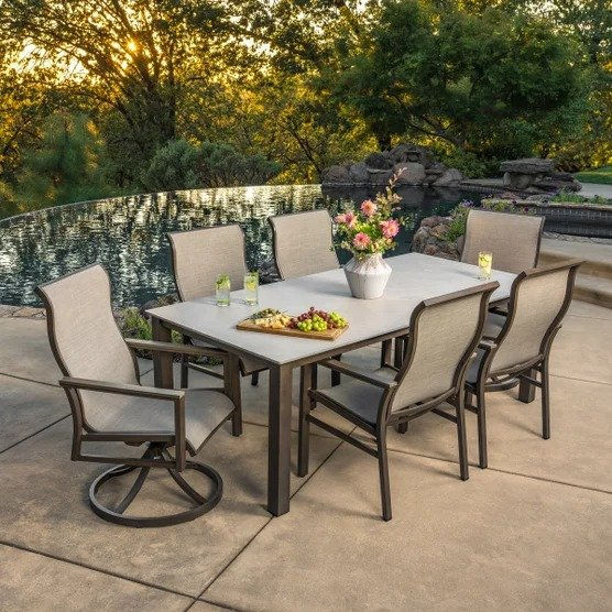 Thumbnail: SunVilla Nichols 7-piece Sling Outdoor Patio Dining Set