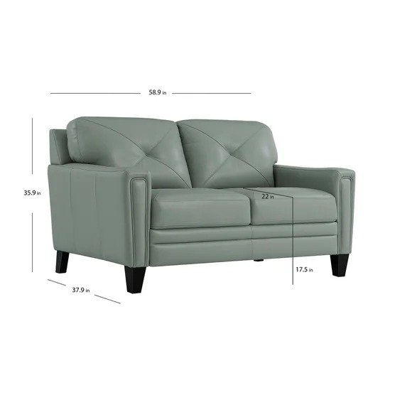 Thumbnail: Atmore Top Grain Leather Loveseat